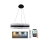 LED Dimbaar kristal Hanglamp aan een touw LED/80W/230V 3000-6500K zwart + afstandsbediening