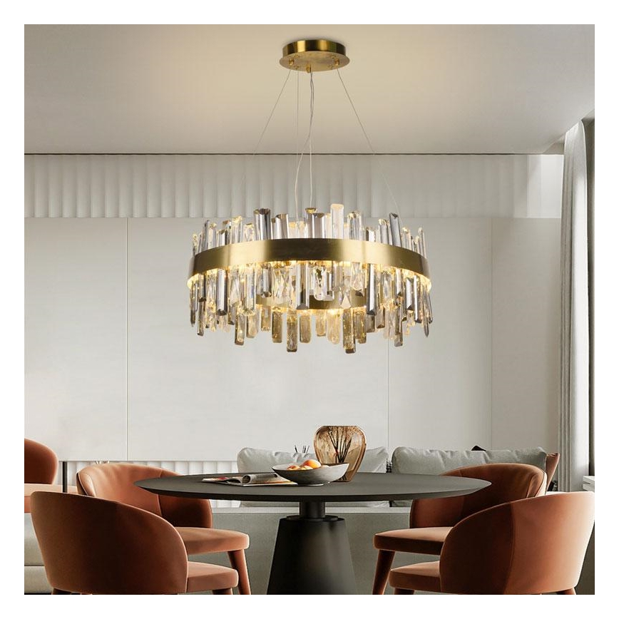 LED Dimbaar kristal Hanglamp aan een touw LED/80W/230V 3000-6500K + afstandsbediening