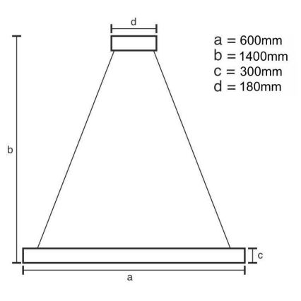 LED Dimbaar kristal Hanglamp aan een touw LED/80W/230V 3000-6500K + afstandsbediening