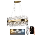 LED Dimbaar kristal Hanglamp aan een touw LED/90W/230V 3000-6500K + afstandsbediening