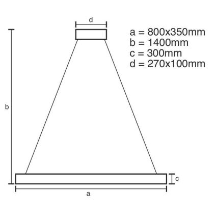 LED Dimbaar kristal Hanglamp aan een touw LED/90W/230V 3000-6500K + afstandsbediening