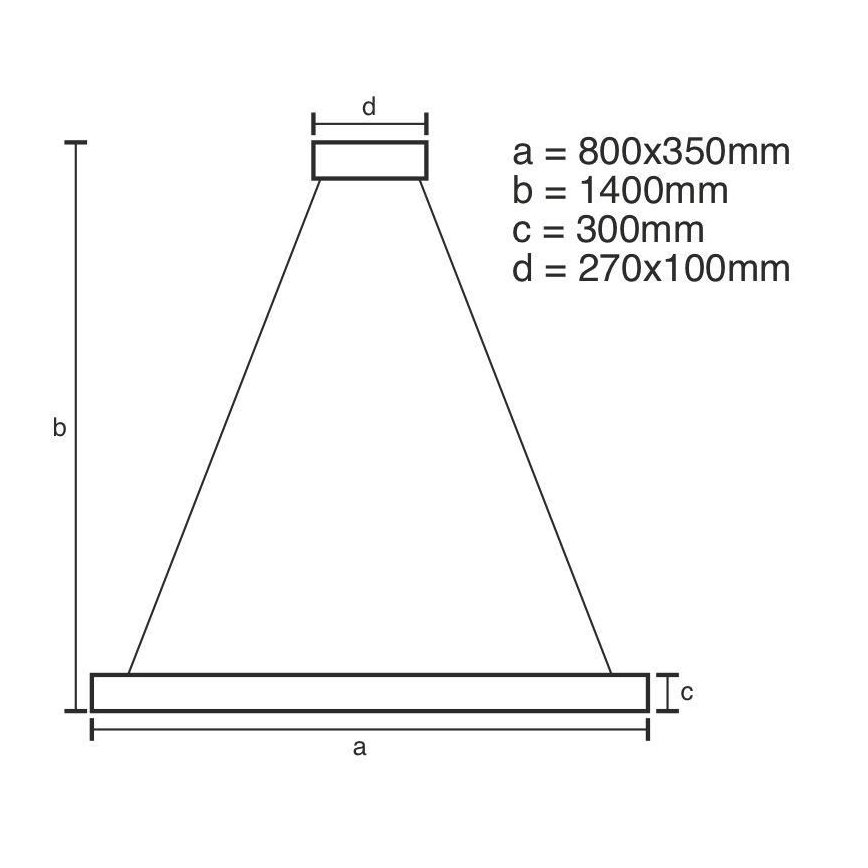 LED Dimbaar kristal Hanglamp aan een touw LED/90W/230V 3000-6500K + afstandsbediening