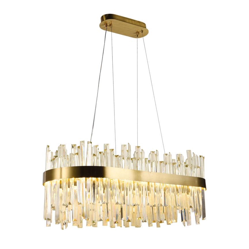 LED Dimbaar kristal Hanglamp aan een touw LED/90W/230V 3000-6500K + afstandsbediening