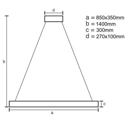 LED Dimbaar kristal Hanglamp aan een touw LED/90W/230V 3000-6500K + afstandsbediening