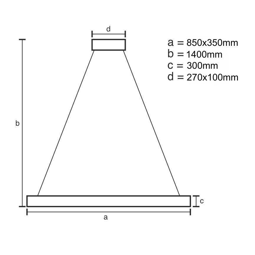 LED Dimbaar kristal Hanglamp aan een touw LED/90W/230V 3000-6500K + afstandsbediening