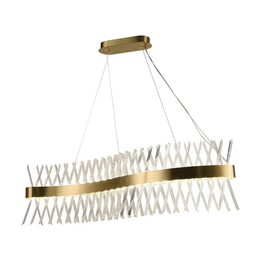LED Dimbaar kristal Hanglamp aan een touw LED/95W/230V 3000-6500K + afstandsbediening