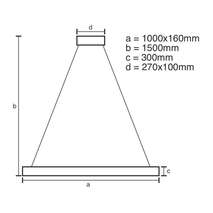 LED Dimbaar kristal Hanglamp aan een touw LED/95W/230V 3000-6500K + afstandsbediening