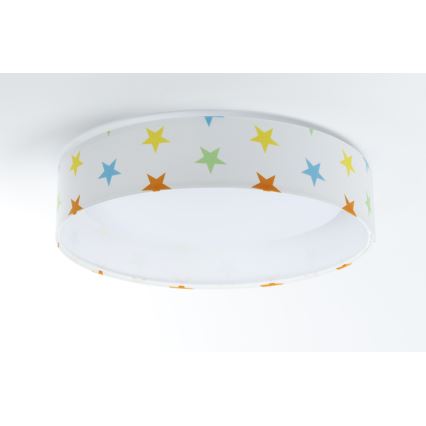 LED dimbare plafondlamp SMART GALAXY KIDS LED/24W/230V 3000-6500K sterren kleurrijk + afstandsbediening