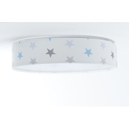 LED dimbare plafondlamp SMART GALAXY KIDS LED/24W/230V 3000-6500K sterren wit/grijs/blauw + afstandsbediening