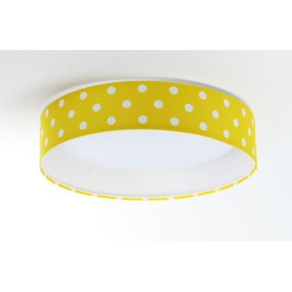 LED dimbare plafondlamp SMART GALAXY KIDS LED/24W/230V 3000-6500K stippen geel/wit + afstandsbediening
