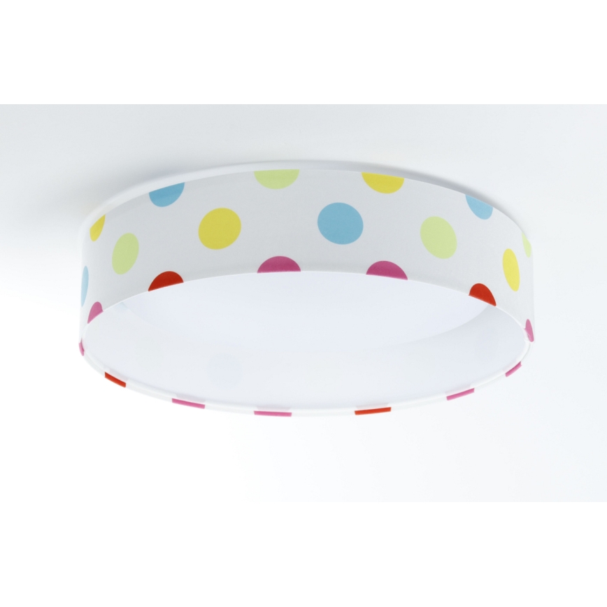 LED dimbare plafondlamp SMART GALAXY KIDS LED/24W/230V 3000-6500K stippen kleurrijk + afstandsbediening