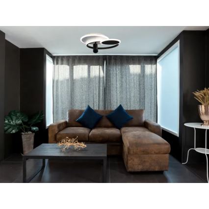 Dimbare LED Plafondlamp LED/65W/230V 3000-6500K wit/zwart + afstandsbediening