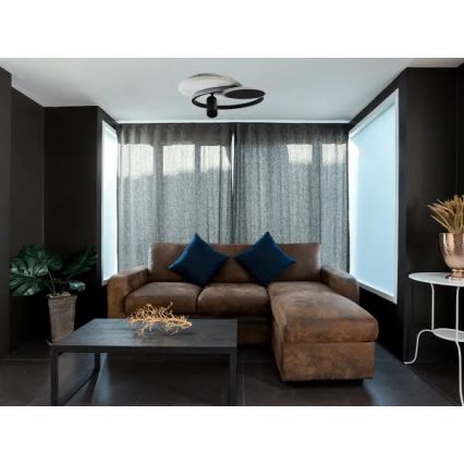 Dimbare LED Plafondlamp LED/65W/230V 3000-6500K wit/zwart + afstandsbediening