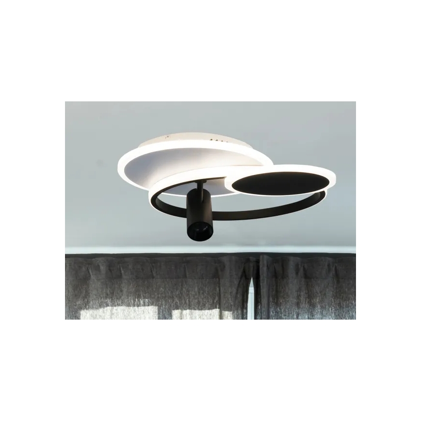 Dimbare LED Plafondlamp LED/65W/230V 3000-6500K wit/zwart + afstandsbediening