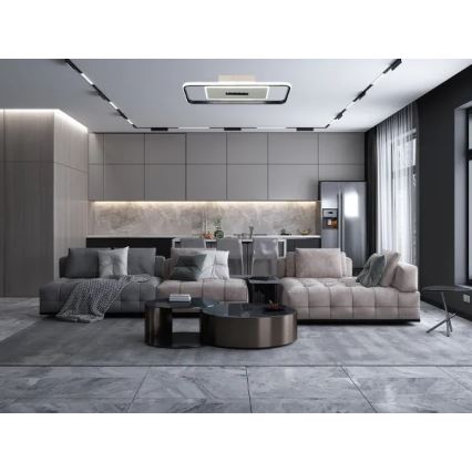 Dimbare LED Plafondlamp LED/75W/230V 3000-6500K wit/zwart + afstandsbediening