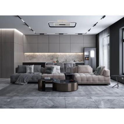 Dimbare LED Plafondlamp LED/75W/230V 3000-6500K wit/zwart + afstandsbediening