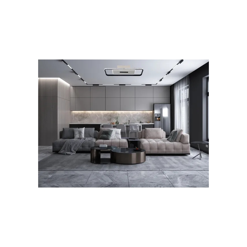 Dimbare LED Plafondlamp LED/75W/230V 3000-6500K wit/zwart + afstandsbediening