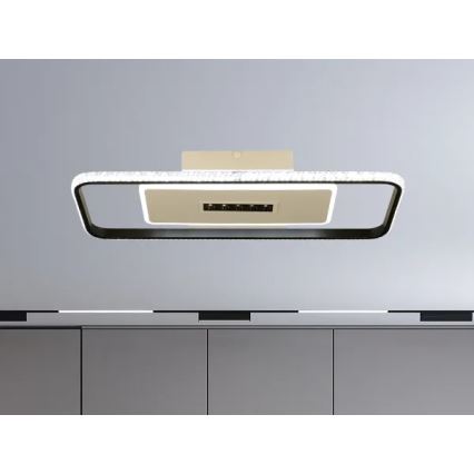 Dimbare LED Plafondlamp LED/75W/230V 3000-6500K wit/zwart + afstandsbediening