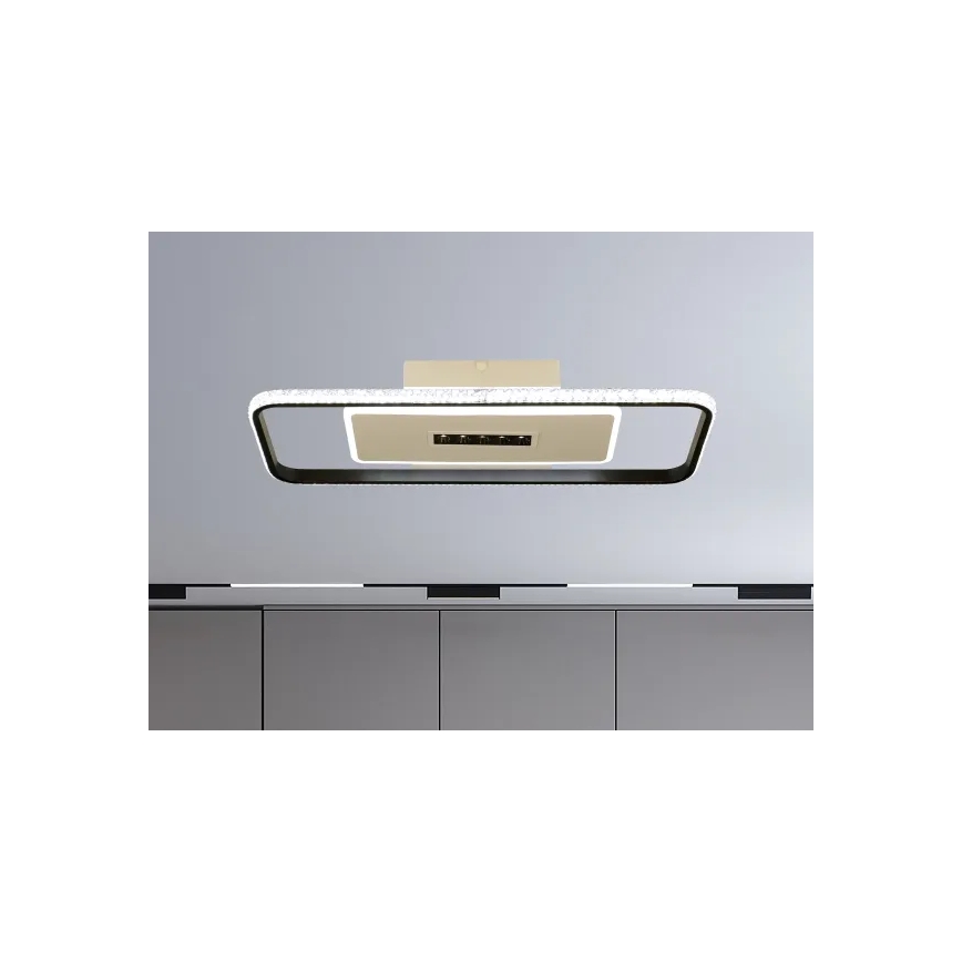 Dimbare LED Plafondlamp LED/75W/230V 3000-6500K wit/zwart + afstandsbediening
