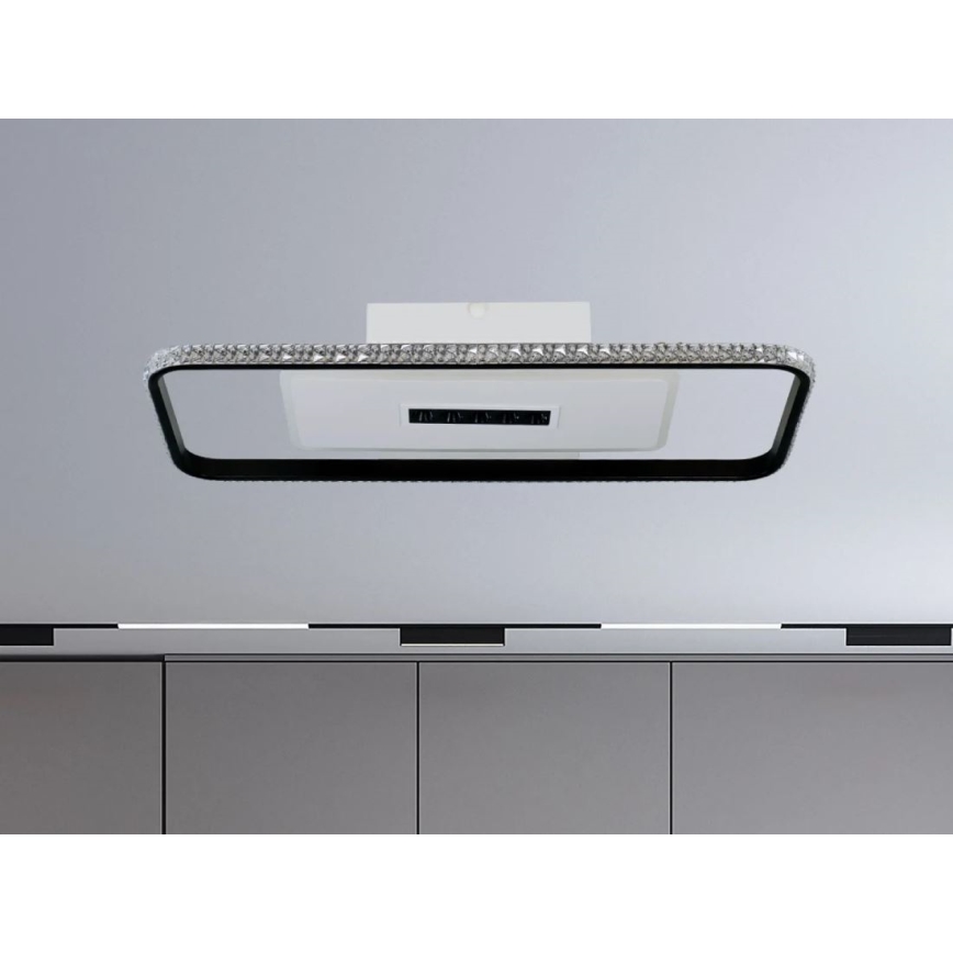 Dimbare LED Plafondlamp LED/75W/230V 3000-6500K wit/zwart + afstandsbediening