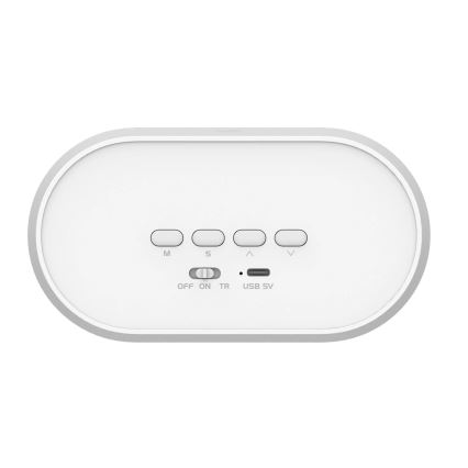 LED Dimbaar nachtlampje met wekker BUNNY LED/1,2W/5V 3000K