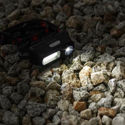 LED Dimbaar oplaadbaar hoofdlamp 2xLED/5V IP44 210 glanzend 2000 mAh