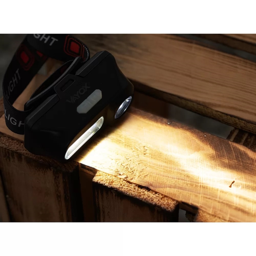LED Dimbaar oplaadbaar hoofdlamp 2xLED/5V IP44 210 glanzend 2000 mAh