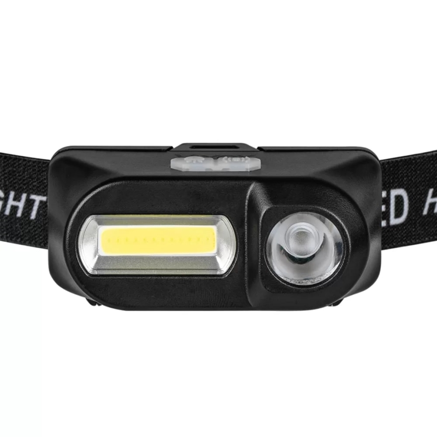 LED Dimbaar oplaadbaar hoofdlamp 2xLED/5V IP44 210 glanzend 2000 mAh