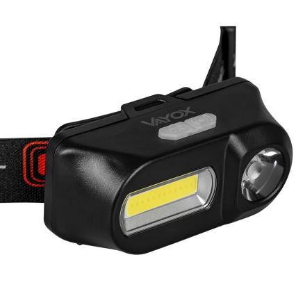 LED Dimbaar oplaadbaar hoofdlamp 2xLED/5V IP44 210 glanzend 2000 mAh