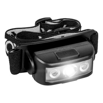 LED Dimbaar oplaadbaar hoofdlamp 3xLED/5V IPX4 100 glanzend 1200 mAh