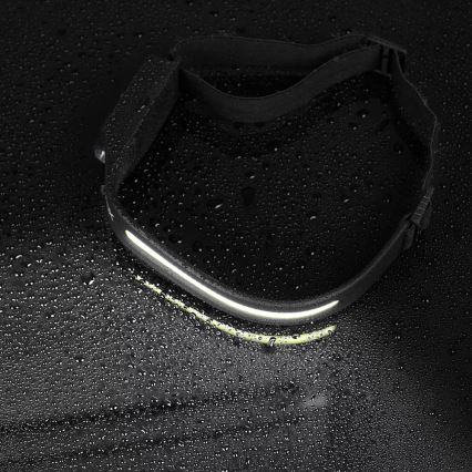 LED Dimbaar oplaadbaar hoofdlamp met sensor 2xLED/5V IP44 350 glanzend 1200 mAh