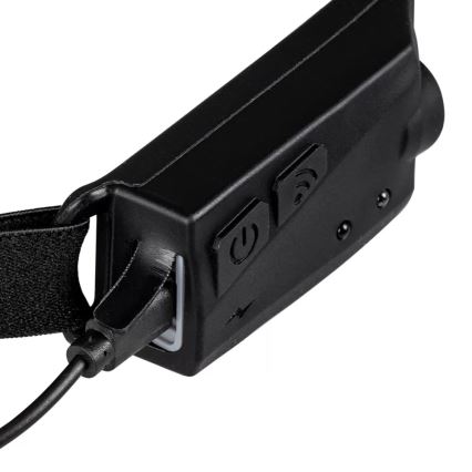 LED Dimbaar oplaadbaar hoofdlamp met sensor 2xLED/5V IP44 350 glanzend 1200 mAh