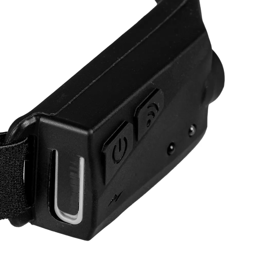 LED Dimbaar oplaadbaar hoofdlamp met sensor 2xLED/5V IP44 350 glanzend 1200 mAh