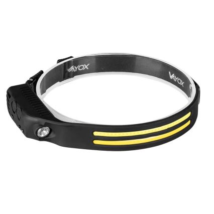 LED Dimbaar oplaadbaar hoofdlamp met sensor 3xLED/5V IP44 300 glanzend 1200 mAh