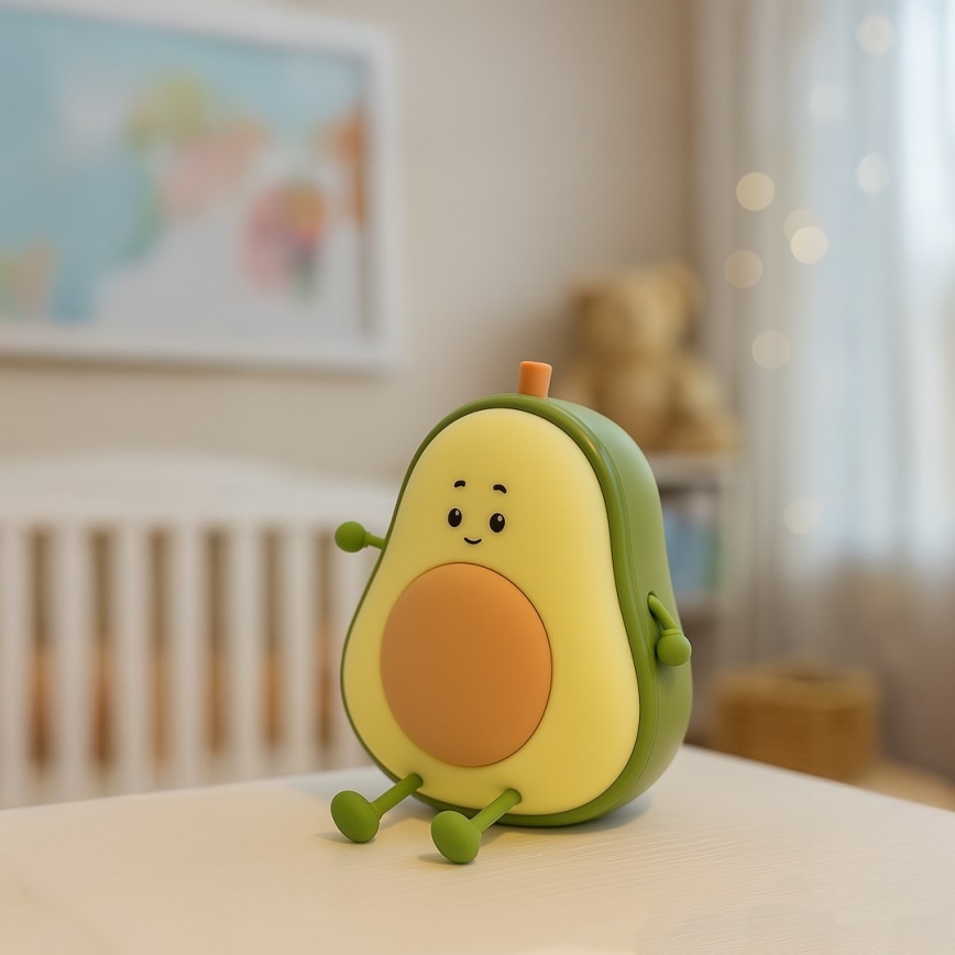 LED-dimbaar oplaadbaar aanraakgevoelig nachtlampje voor kinderen AVOCADO LED/1W/5V 1200 mAh