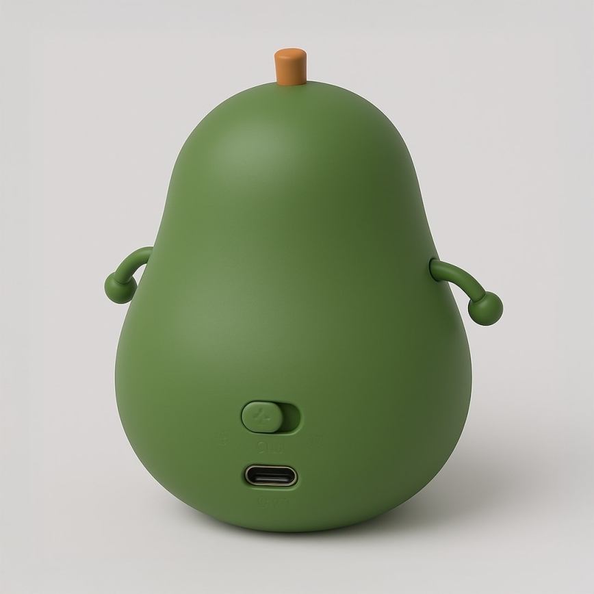 LED-dimbaar oplaadbaar aanraakgevoelig nachtlampje voor kinderen AVOCADO LED/1W/5V 1200 mAh