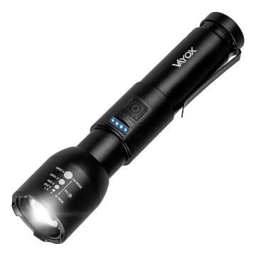 LED Dimbaar oplaadbaar zaklamp LED/20W/5V IPX4 800 glanzend 2000 mAh