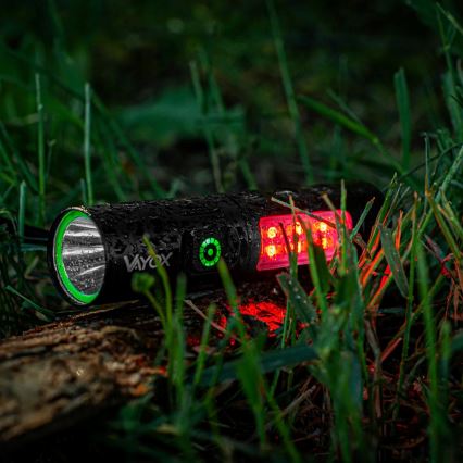 LED Dimbaar oplaadbaar zaklamp met een rood licht LED/5W/5V IPX4 250 glanzend 2000 mAh