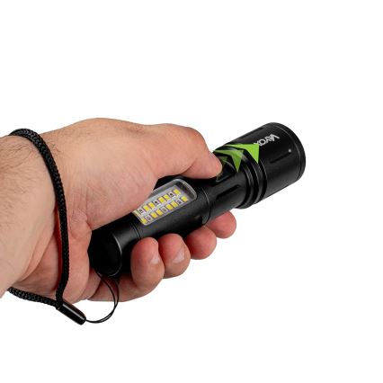 LED Dimbaar oplaadbaar zaklamp met een rood licht LED/5W/5V IPX4 260 glanzend 2000 mAh