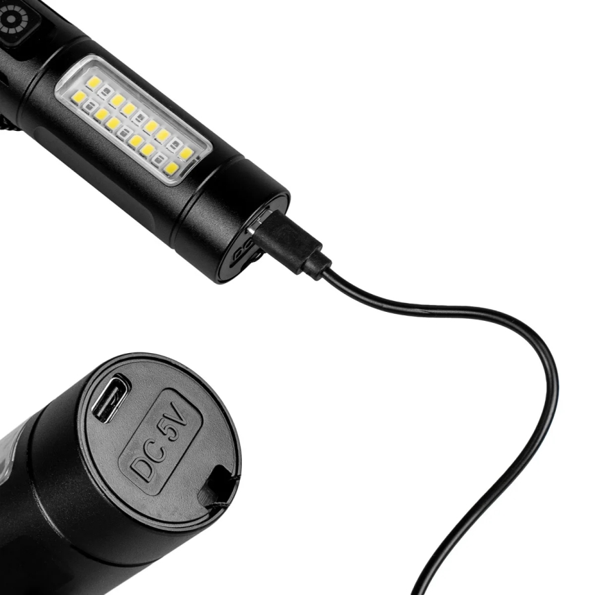 LED Dimbaar oplaadbaar zaklamp met een rood licht LED/5W/5V IPX4 260 glanzend 2000 mAh