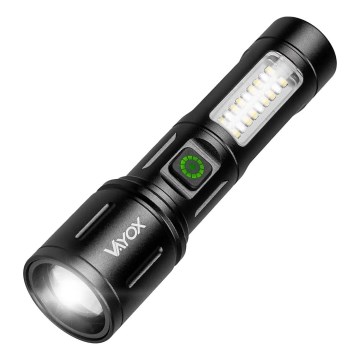 LED Dimbaar oplaadbaar zaklamp met een rood licht LED/5W/5V IPX4 260 glanzend 2000 mAh