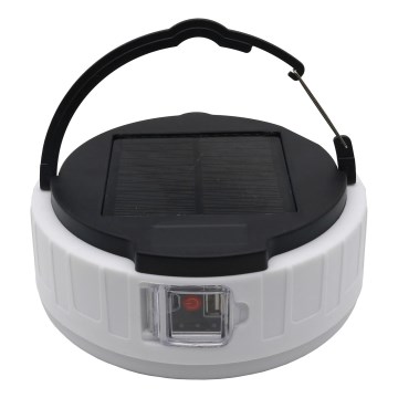 LED Dimbaar oplaadbaar zonne- lamp met powerbankfunctie K3 LED/2W/5,5V 6500K IPX4 2400 mAh zwart/wit