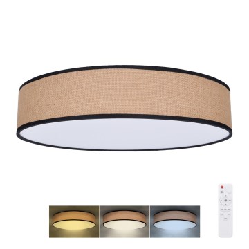 LED Dimbaar Plafondlamp BROWNIE LED/60W/230V 3000-6500K bruin Ø 50 cm + afstandsbediening