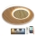 LED Dimbaar plafondlamp LED/65W/230V 3000-6500K bruin + afstandsbediening