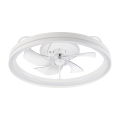 LED Dimbaar plafondlamp met ventilator FARGO LED/37W/230V wit + afstandsbediening