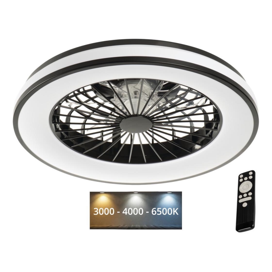 LED Dimbaar plafondlamp met ventilator PLAVE LED/48W/230V 3000/4000/6500K + afstandsbediening