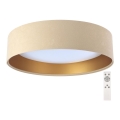LED Dimbaar Plafondlamp SMART GALAXY LED/24W/230V Ø 44 cm beige/goud 3000-6500K + afstandsbediening