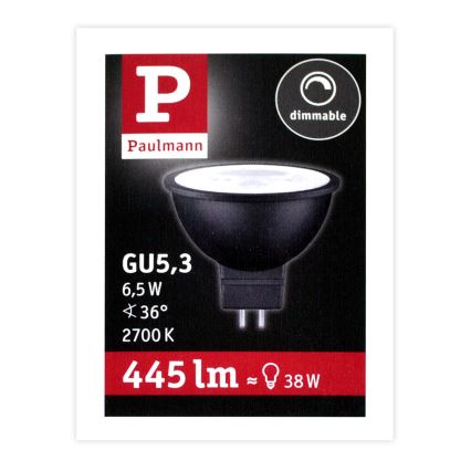 LED Dimbaar reflector gloeilamp GU5,3/6,5W/12V 2700K - Paulmann 28757