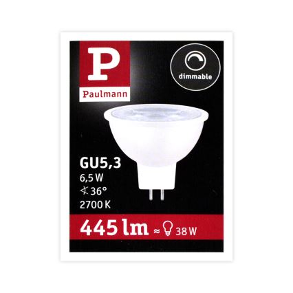 LED Dimbaar reflector gloeilamp GU5,3/6,5W/12V 2700K - Paulmann 28758