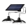 LED Dimbaar zonne- Hanglamp aan een touw 2xLED/1,8W/3,7V IP44 6500K 1200 mAh + afstandsbediening